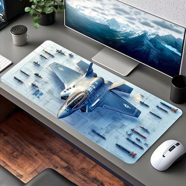 Copre l'intera superficie della scrivania per tastiera e mouse, offrendo ampio spazio e comfort per setup estesi.