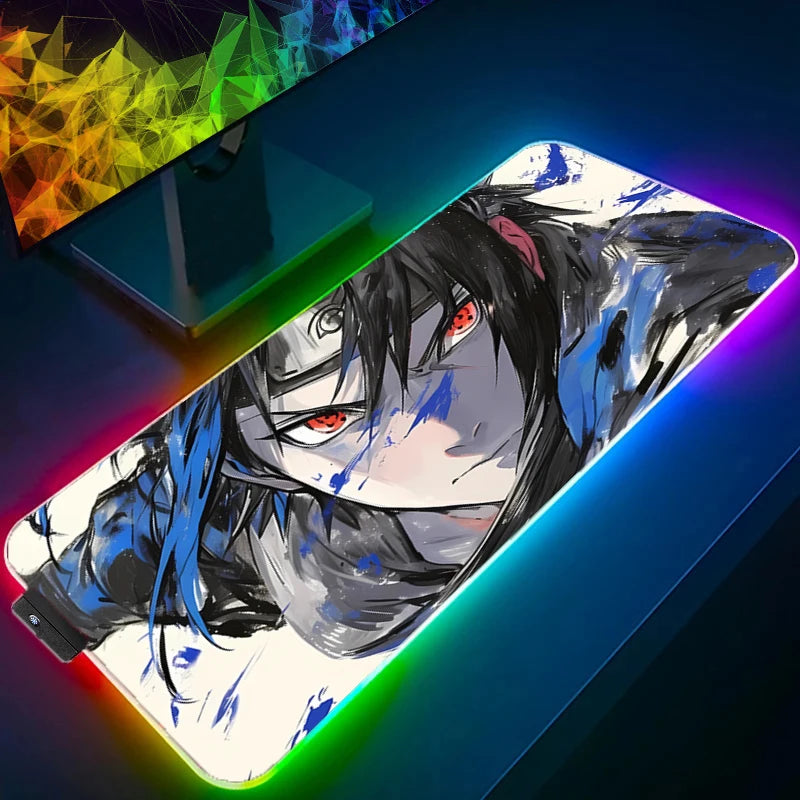 Deskzone™ Deskpad Gaming Naruto | Edizione Uchiha Sasuke RGB