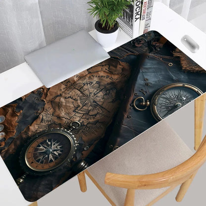 Deskzone™ Mousepad XXL Mappa Nautica Antica | Tappetino Gaming & Ufficio
