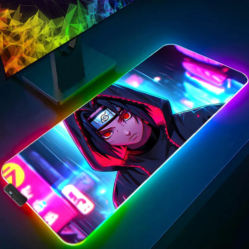 Deskzone™ Deskpad Gaming Naruto | Edizione Uchiha Sasuke RGB