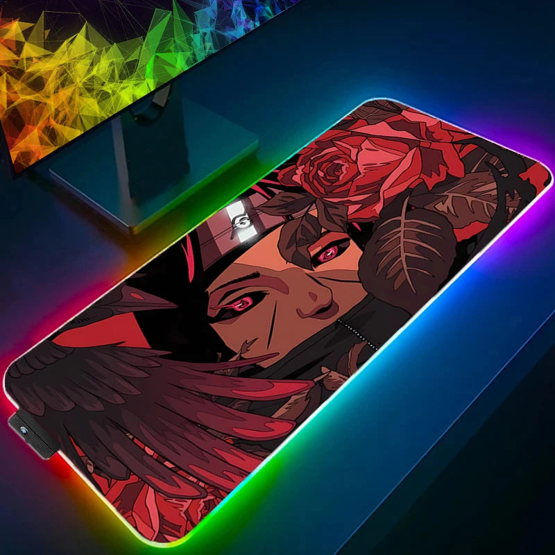 Deskzone™ Deskpad Gaming Naruto | Edizione Uchiha Sasuke RGB