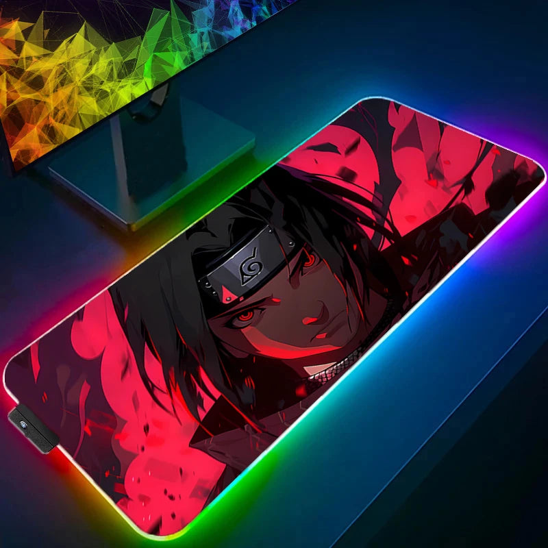 Deskzone™ Deskpad Gaming Naruto | Edizione Uchiha Sasuke RGB